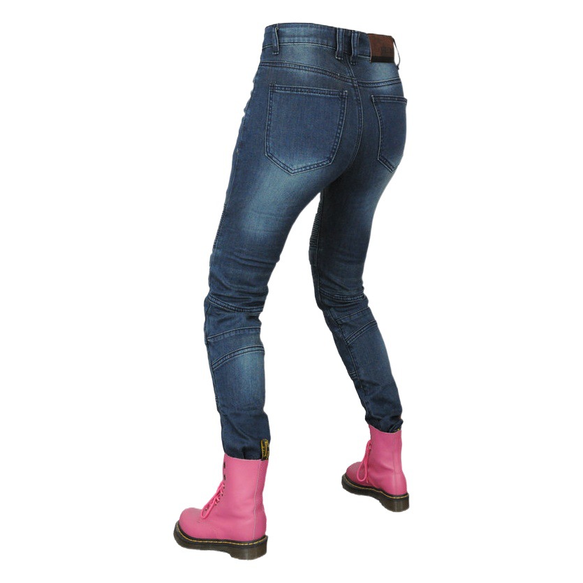 VOLERO pantalones vaqueros de la motocicleta de las mujeres kaudula pantalones de la motocicleta pantalones de montar delgado resistente al desgaste resistente al desgarro