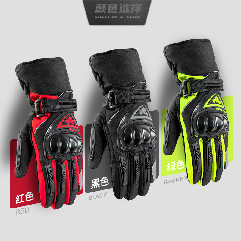 Guantes de esquí suministros pantalla táctil carreras fuera de la carretera al aire libre Caballero dedo completo guantes de protección solar fábrica