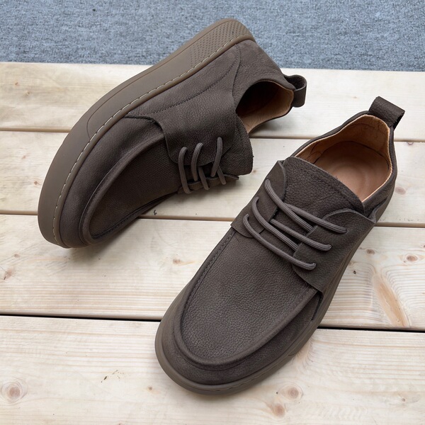 Leather casual retro suede universal shoes with shoelaces