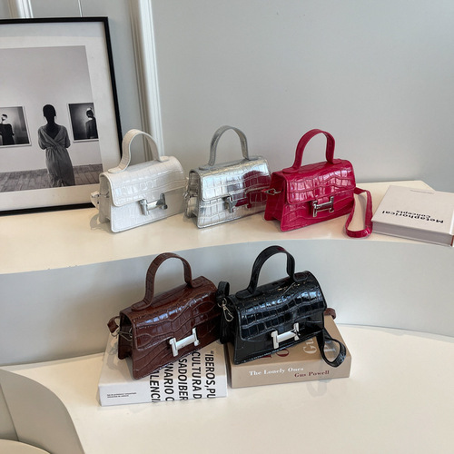  Summer New Fashion PU Top Handle Bag Shoulder Crossbody Small Square Handbag Women Bag Supports Large Wholesale Mixed Batch