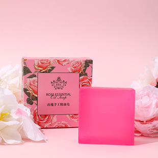 Handmade Rose Oil Soap Deep Cleansing Moisturizing Wash Face Bathing Lasting Fragrance Manufacturers Push Explosions