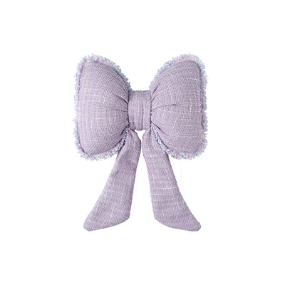 Butterfly-Shaped Car Neck Pillow, Comfortable — Waist support - lace-small-fragrant-streamer-headrest-purple