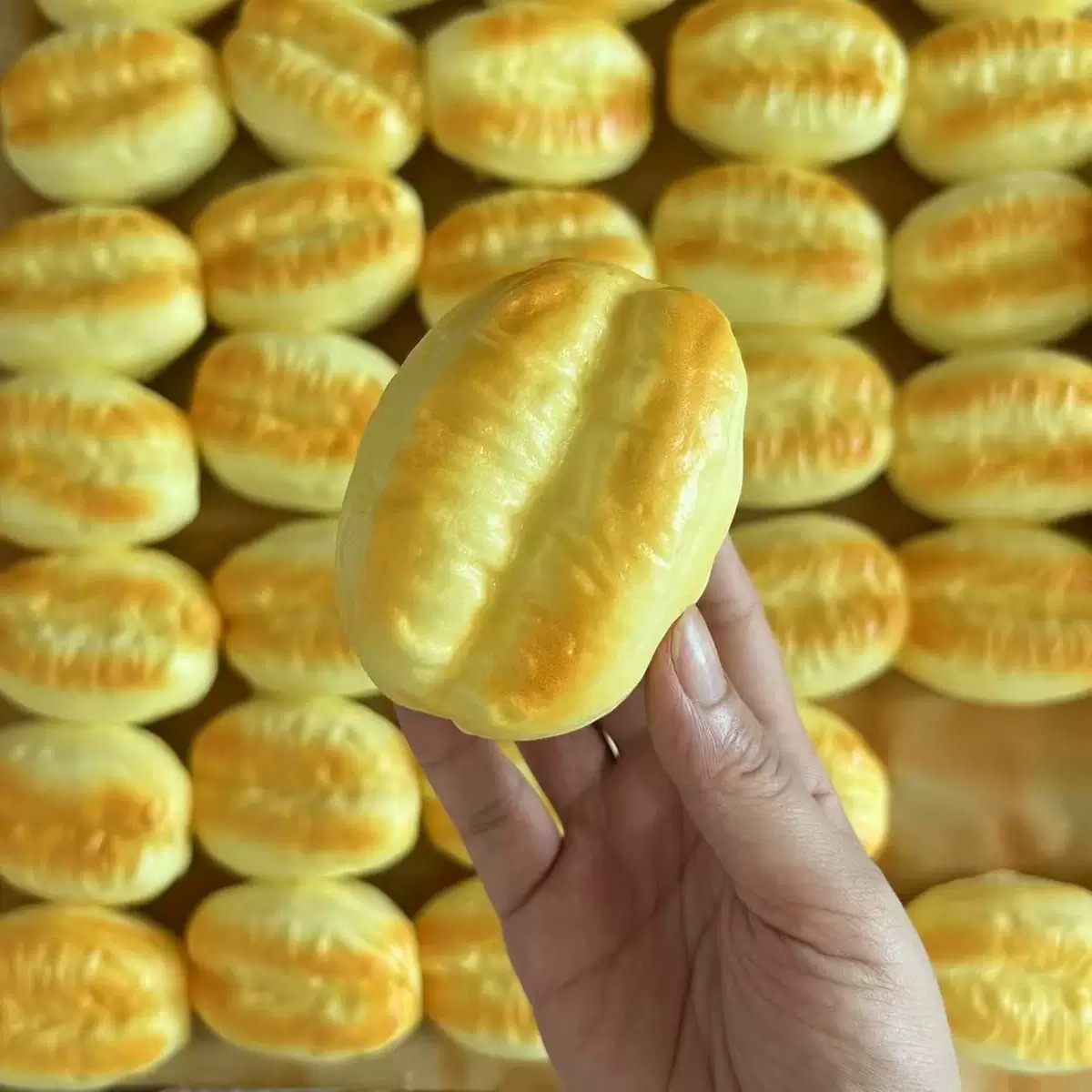 시뮬레이션된 젖고 부드러운 작은 요우티아오 빵