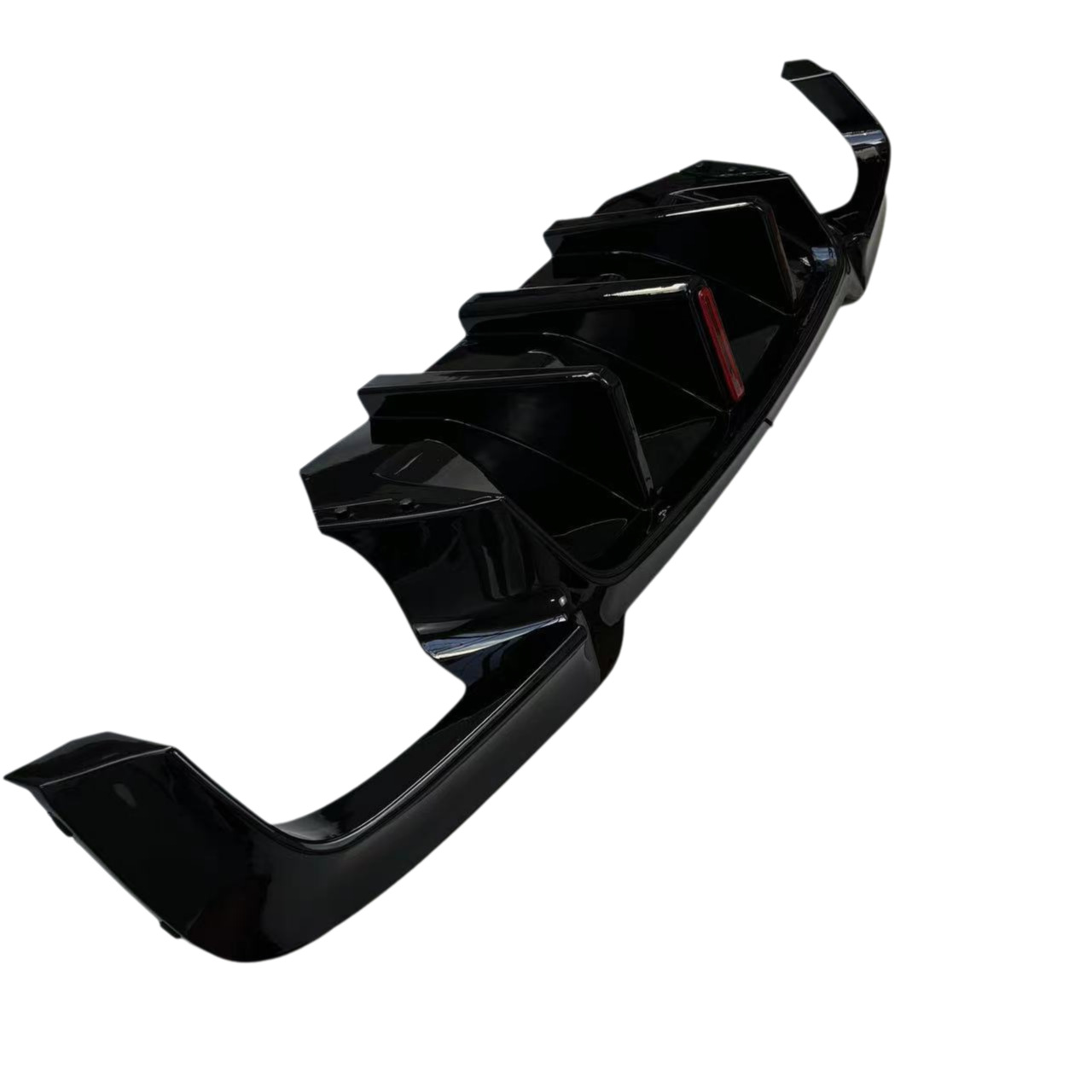 Suitable for Bmw 5 Series F10/F18 with Lighted Rear Lip M5 Dual Blade Rear Lip 2011-2016 Models Carbon Pattern Four-Way Exhaust