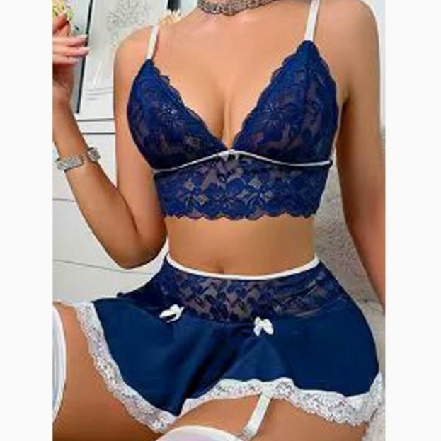 Cross-Border Supply European and American Export Sexy Pajamas Cut Out Suspender Tops Shorts Home Clothes Two-Piece Set for Women