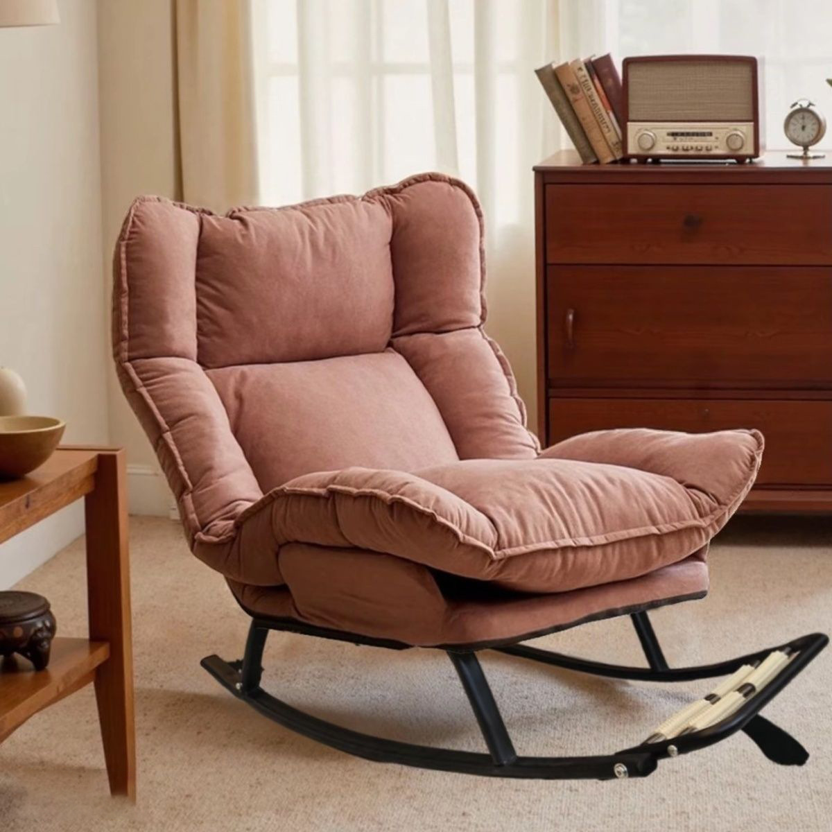 Silla de mecedor de nube sala de estar casera balcón silla de relajación silla de almuerzo silla de mecedor de una sola persona