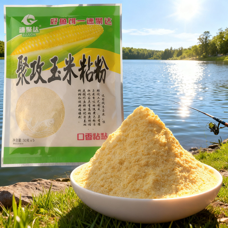 Sujuda Bait Wholesale: Expanded Corn Powder for Carp and Bighead Carp, Fishing Additive for Controlling Atomization, Corn Sticking Powder