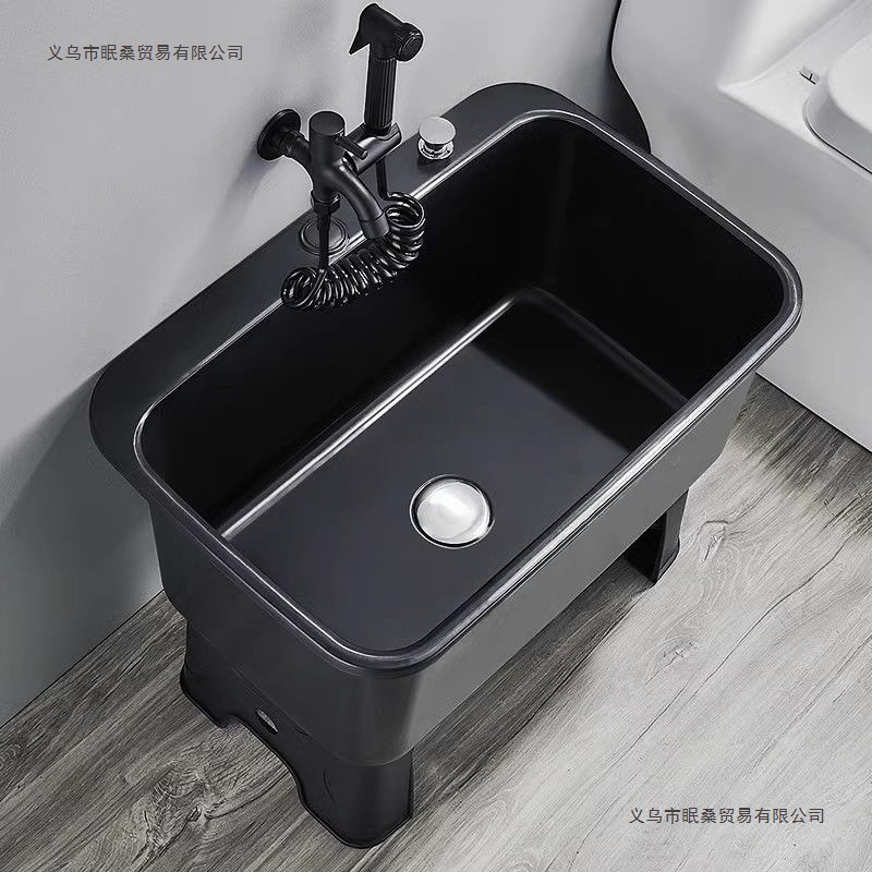 阳台拖把池家用加厚大号移动拖布池落地地盆卫生间塑料高脚洗水槽