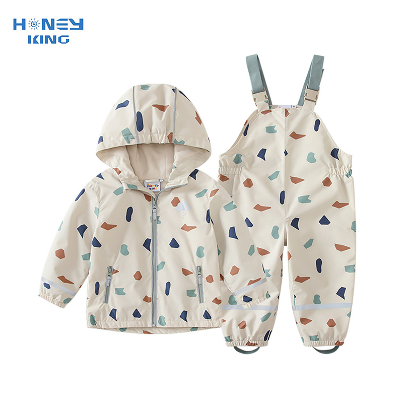 HONEYKING Children's suit Coat Jacket Spring and Autumn Jacket Baby Jacket Outdoor Waterproof Raincoat Rain Pants HONEYKING Children's suit Coat Jacket Spring and Autumn Jacket Baby Jacket Outdoor Waterproof Raincoat Rain Pants