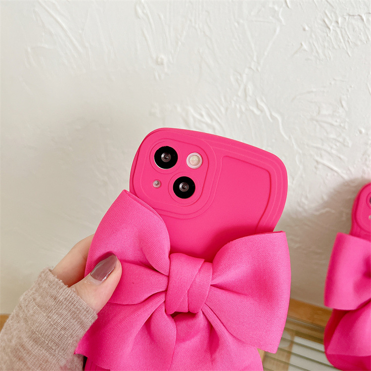 Casual Sweet Streetwear Solid Color Bow Knot   Phone Cases display picture 4