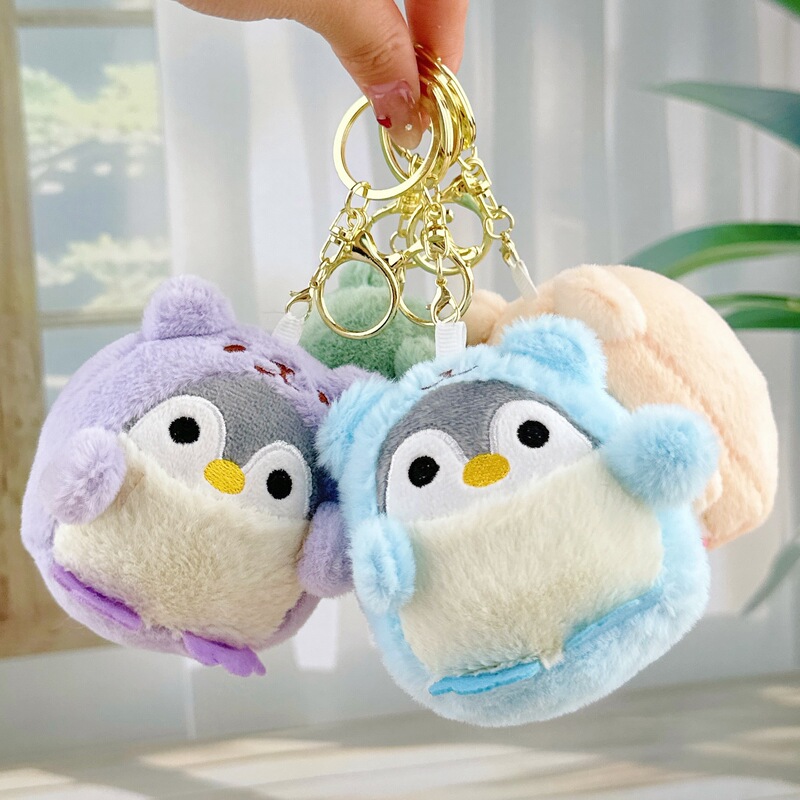 Cartoon Cute Dress-up Penguin Doll Shake Tone Same Dress-up Little Penguin Plush Toy Pendant Doll 8CM