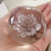 Carved ball peony flower inside