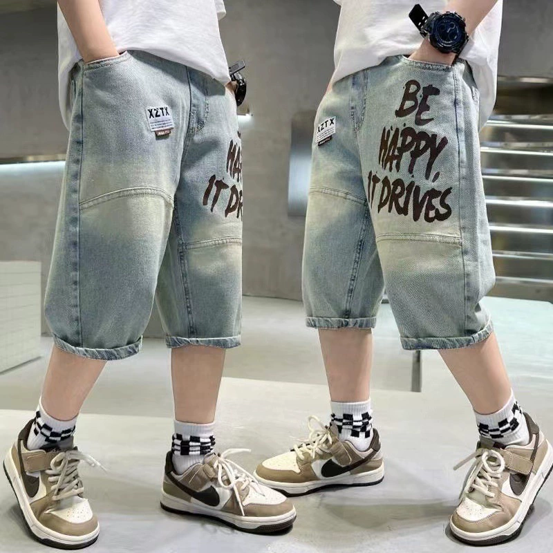 Children's summer clothing, shorts, summer trousers, thin jeans, for teenagers