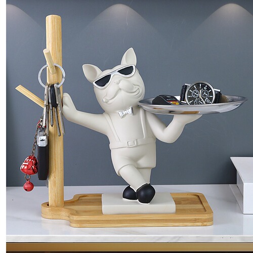 Factory Direct Supply French Bulldog Trivet Home Decor Item Living Room Home Decor, Entrance Key Holder Desktop Trivet Moving In Gift