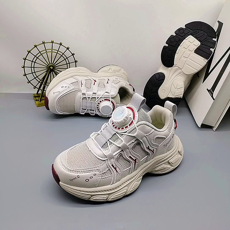 Calzado Deportivo 32-37, 2026, de Cuero Transpirable, Estilo Primavera-Verano, con Cierre de Dial, para Niños y Niñas