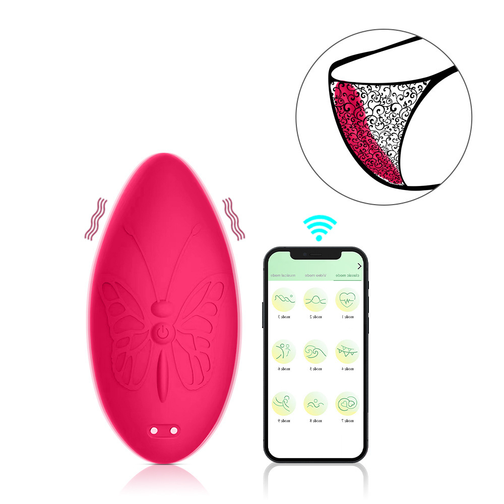 APP Remote Invisible Wearable Full Coverage Silicone Panties Vibrator Butterfly Female Massager Masturbator Adult_voghion.com