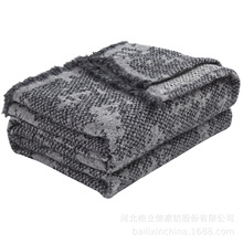 跨境亚马逊冬季羊毛盖毯沙发毯子午休毯外贸出口毛毯wool blanket