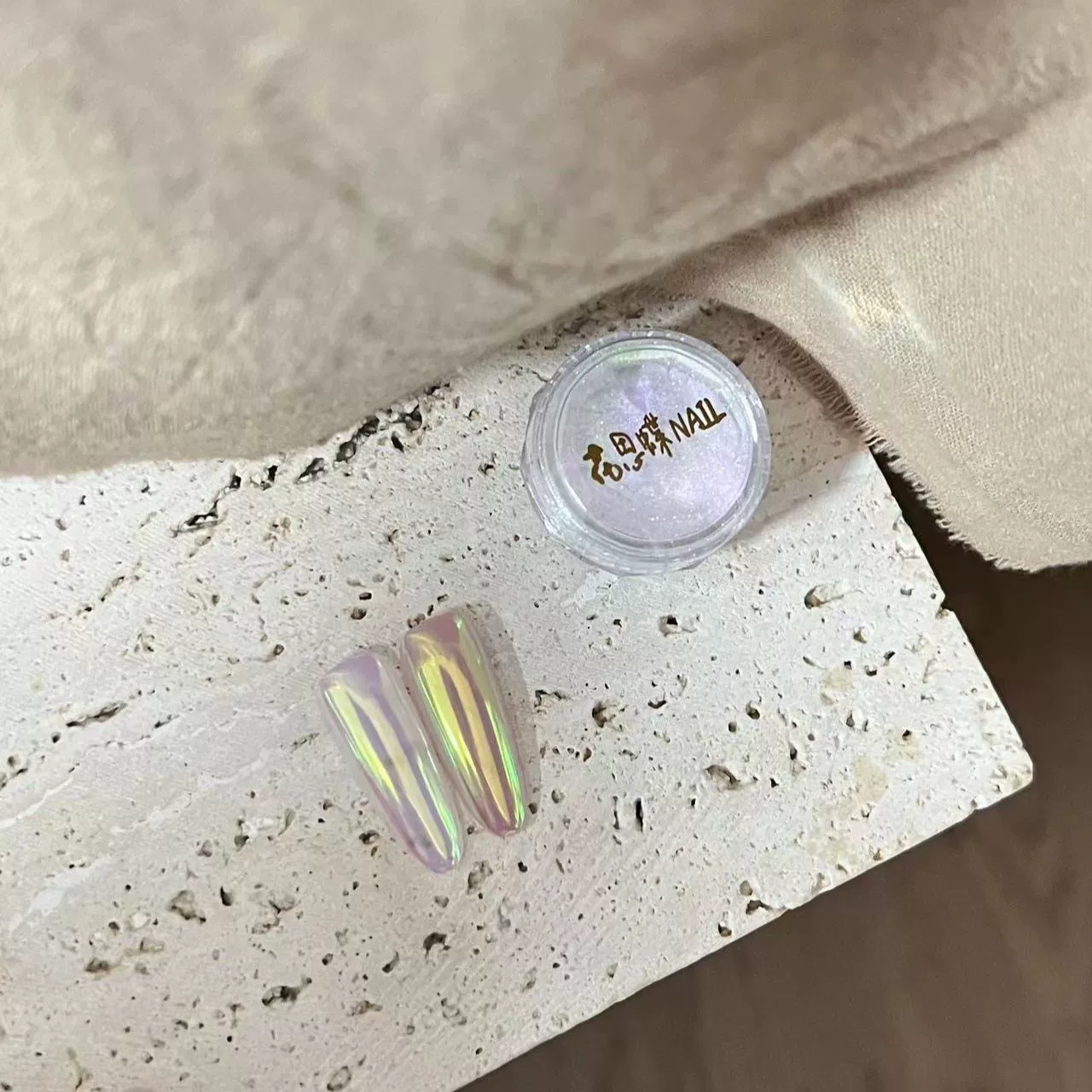 Xiaoying Nails-тонкий зеленый лунный порошок (0,5 г) Маникюрный магический зеркальный порошок Лунный порошок для украшения ногтей порошок