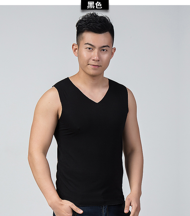 无痕宽肩背心--黑色正面.jpg