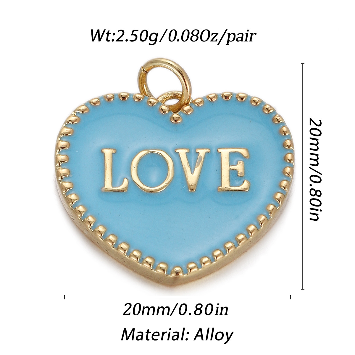 17g Weight Pendant Jewelry Making Type Gold Plated Plating Material Zircon Inlay Material 1 Piece Quantity Holiday, Daily Occasion Copper Material Letter, Heart Shape Pattern Women's Gender Enamel Design Simple Style Style 1 Piece Copper Zircon Gold Plated Letter Heart Shape Pendant 1