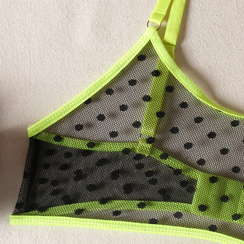 Polka Dots Lace Bras Sexy Breathable Bralette display picture 21