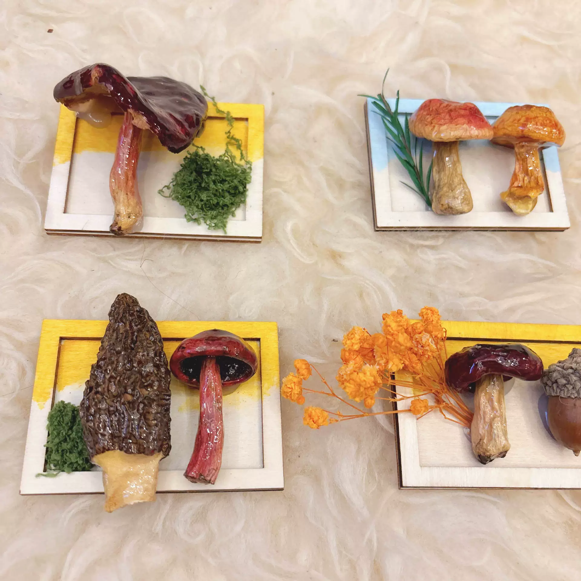 Дали, Юньнань Цаншань Фрукты настоящие дикие грибы, гриб, холодильник наклейки с творческими фруктами ручной работы, лесные подарки