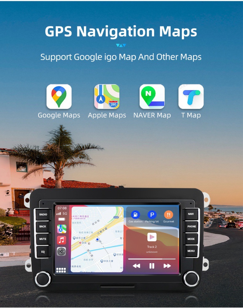7inch Suitable for Volkswagen Jetta Passat Golf Beetle Car Central Control Large Screen Navigation Player