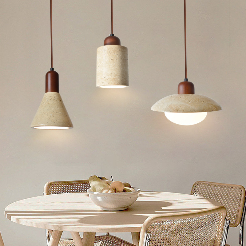 Lámpara de cabezal de cama residencial, restaurante, lámpara de piedra, diseño silencioso, lámpara de bar, lámpara de agujero, sala de té de viento transfronterizo amarillo, venta caliente