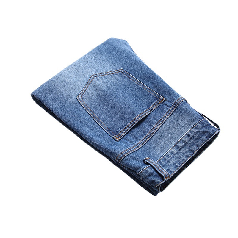 Neue Distressed-Jeans für Herren, modische und lässige Jeanshose mit geradem Bein_voghion.com