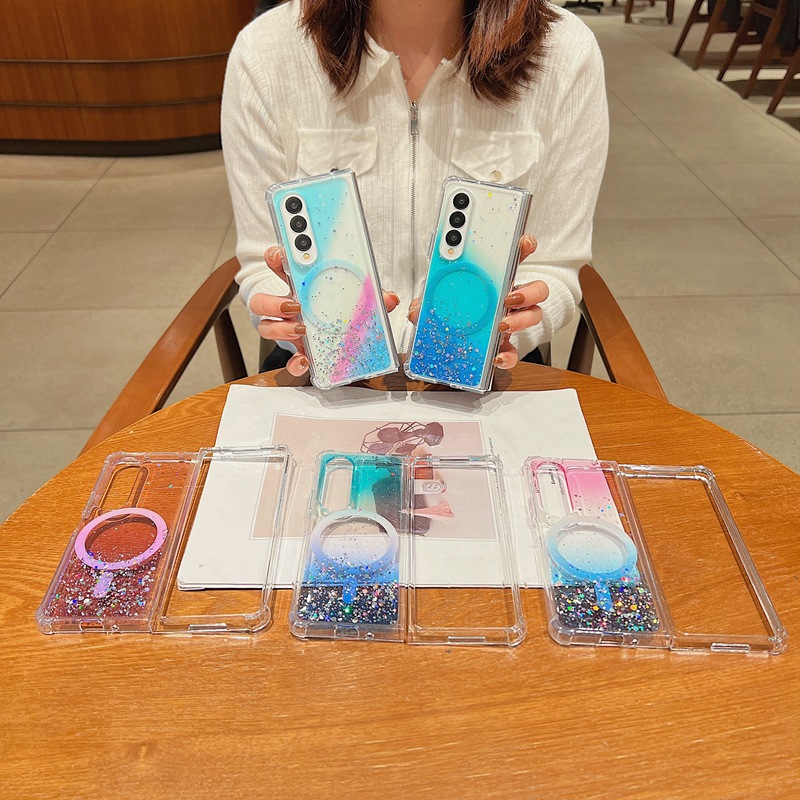 Magnetic Gradient Phone Case For Samsung Z Fold4 And Z Fold3_voghion.com