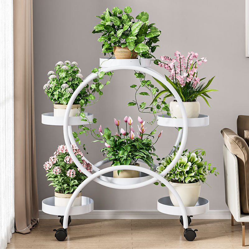 升级白色-加粗加厚6盆【送万向轮】✓☆