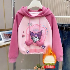Western Maple Girl 2024 Spring New Hooded Sweatshirt Winter Kulumi Hooded Sweatshirt
