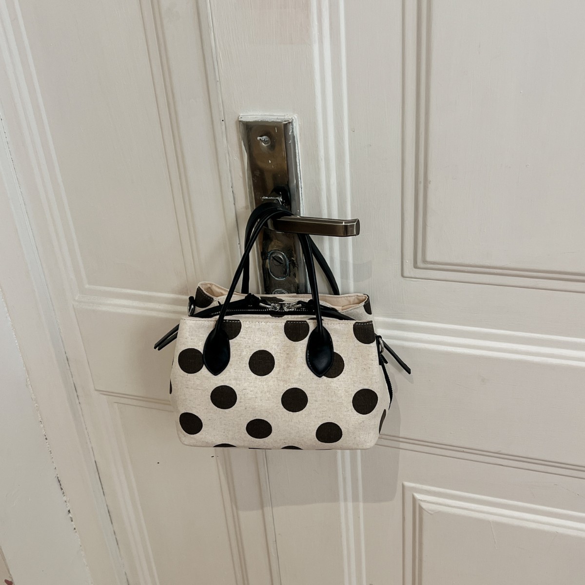 Bolsa de moda de lino de color contraste, nicho de diseño, bolso de hombro, bolso de tela de nylon extranjero diario image 4