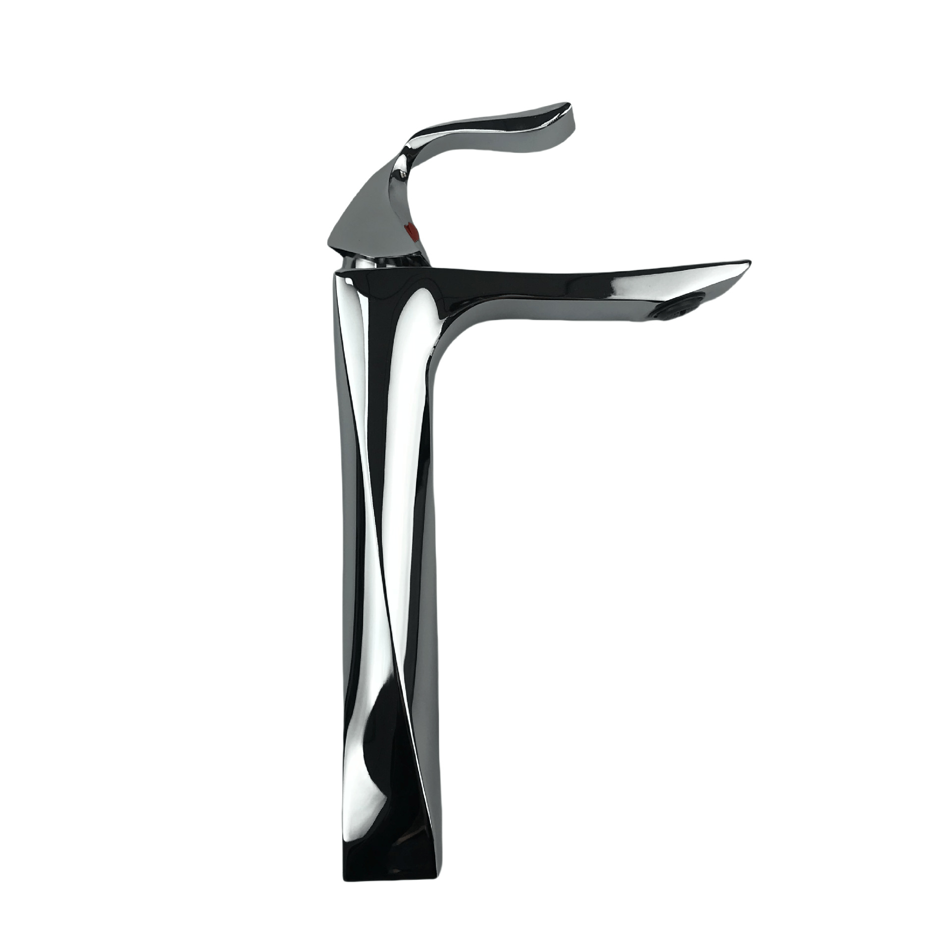 锌合金加高混水台下洗脸盆水龙头电镀麻花高款单孔冷热面盆水龙头