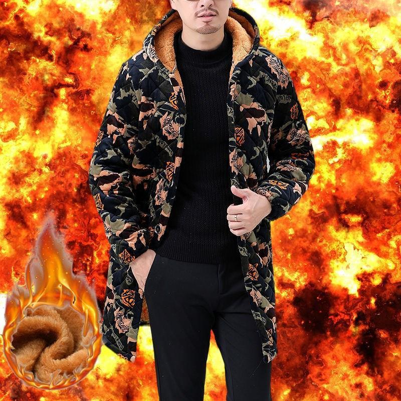 가을과 겨울 남성 양털 추가 재킷 두꺼운 작업복 면화 패딩 재킷 큰 가운 느슨한 플러스 사이즈 오버올면 패딩 자켓 시티 저항하는 면화 작업복