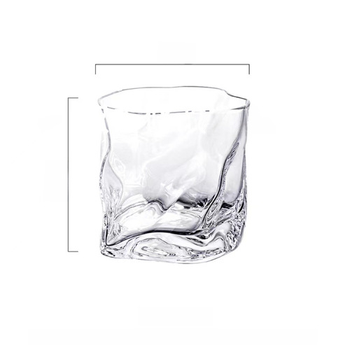 Korean-style INS-shaped twisting water cup transparent glass cup retro milk cup coffee cup latte cup wholesale