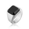 Accessory, agate ring stainless steel, European style, simple and elegant design, with gem