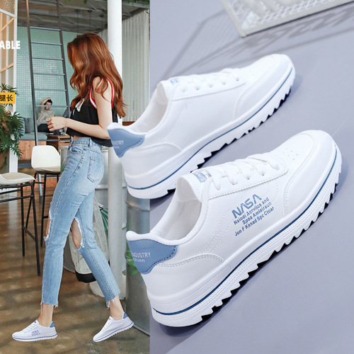 ins breathable white shoes for women  spring and autumn Korean style student sneakers trendy running shoes flat shoes B612