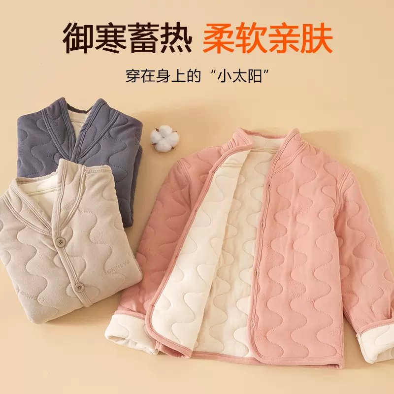 儿童蚕丝棉服加厚夹棉保暖蚕丝棉衣男童女童冬季校服神器儿童衣服