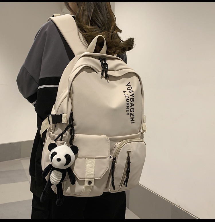 Korean Version Of Large Capacity Wild Backpack College Students Fashion Trend Couple Backpack display picture 43