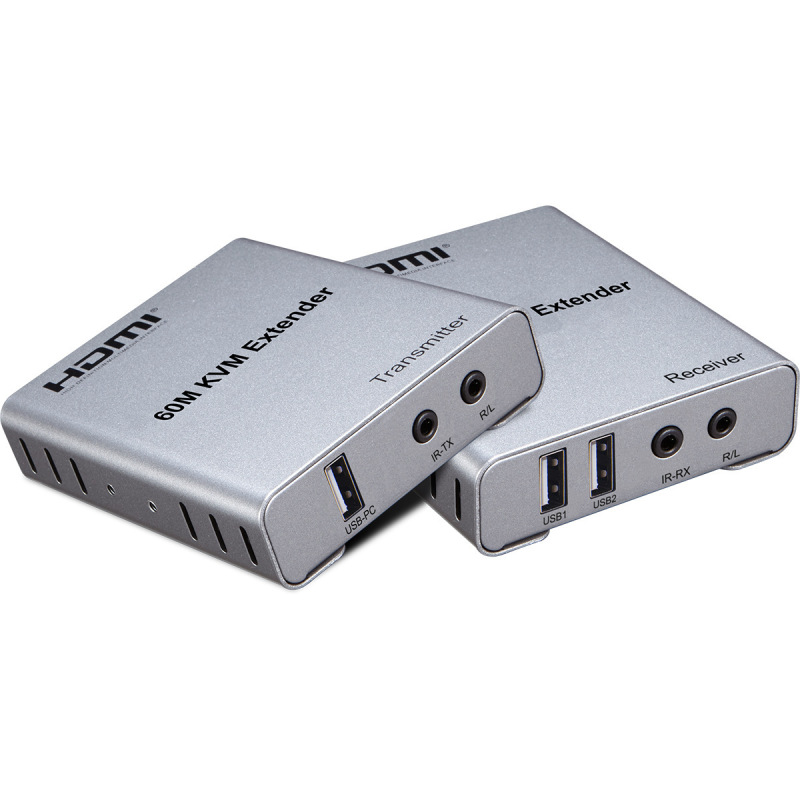 HDMI to Network Cable Kvm 60m Extender HDMI Extension 60m HDMI to Rj45 Keyboard and Mouse Synchronization