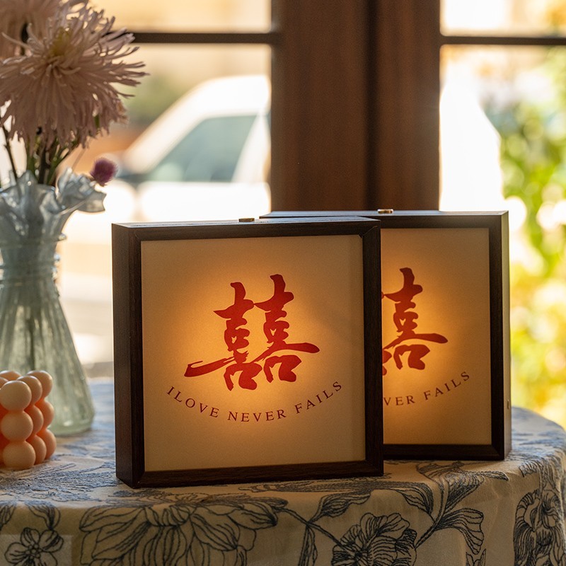 新婚祝いの長明灯、高級な結婚式の寝室用ベッドサイドランプ、新婚夫婦への結婚祝い、装飾用フォトフレームランプ|undefined