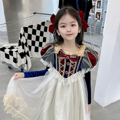 Ladycot Snow White Dress Spring and Autumn New Stylish Children Frozen Elsa Birthday Formal Dress Gown