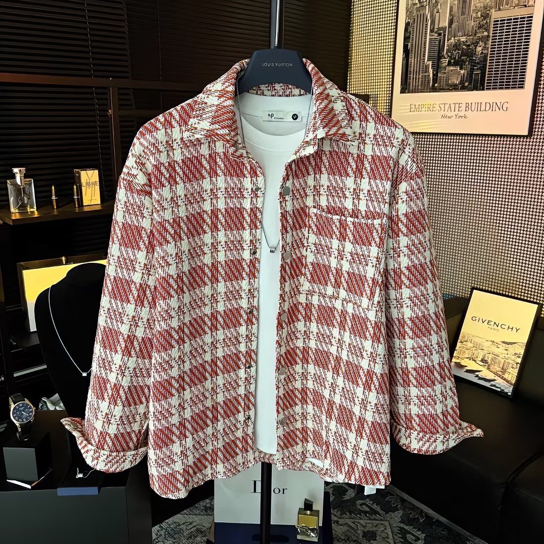 Primavera y otoño 2024 Chaqueta guapa masculina ins High Street Trendy Marca Hong Kong Estilo japonés Harajuku Chaqueta suelta de moda coreana