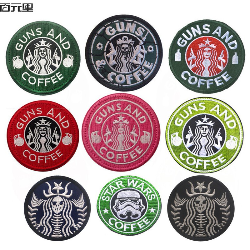 Star Wars Mermaid Gun AND COFFEE Velcro Armbands Morale Chapter