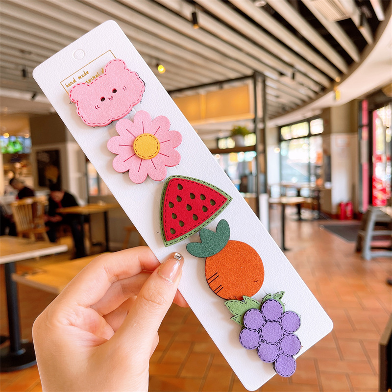 Los niños coreanos publican pegatinas mágicas de color caramelo de dibujos animados lindo y simple acabado de cabello roto artefacto Velcro de frutas