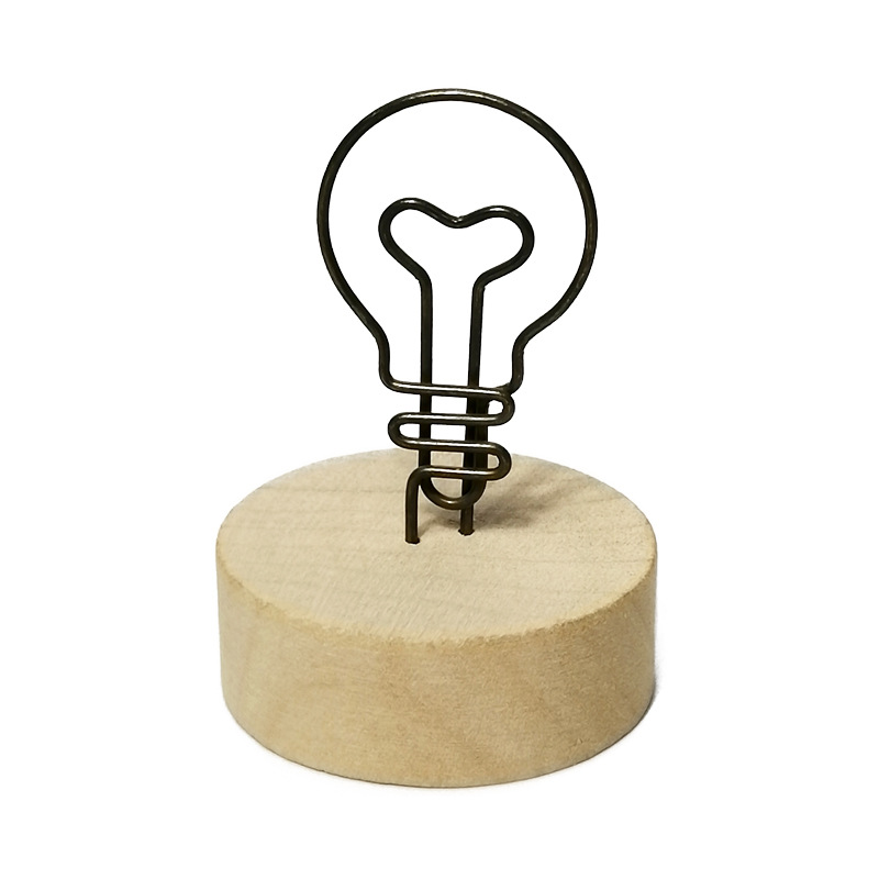 Creativo lindo Mensaje de madera titular de escritorio vertical nota mensaje clip de fotos escritorio vertical titular de la tarjeta de visita Decoración