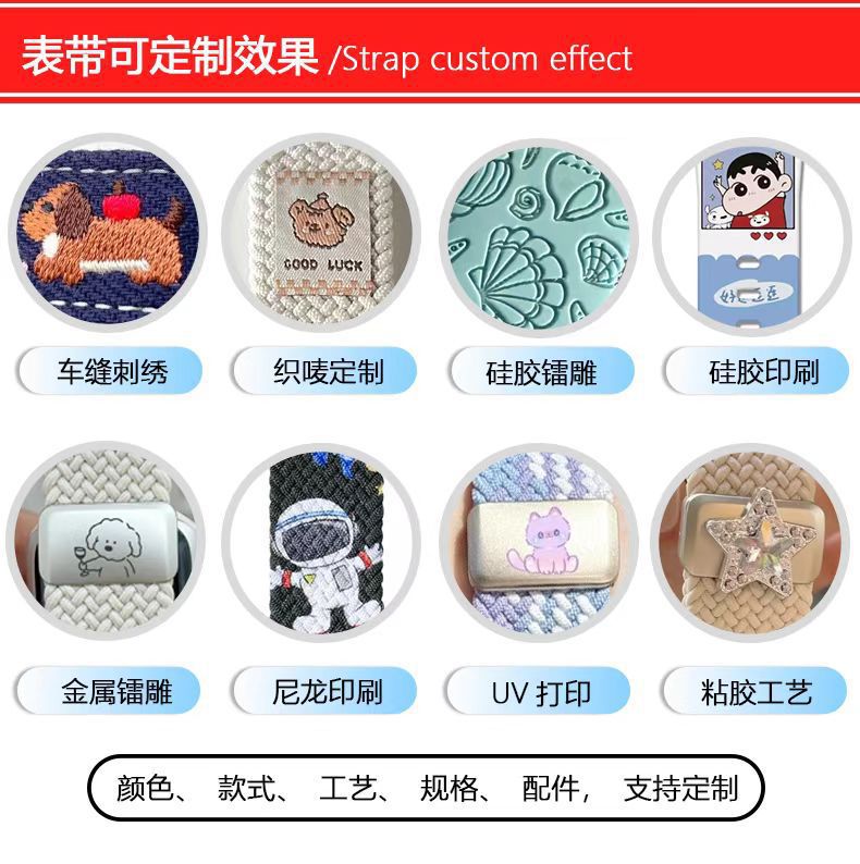 Suitable for applewatch s10 straps, adjustable woven nylon magnetic clasp iwatch straps details Picture