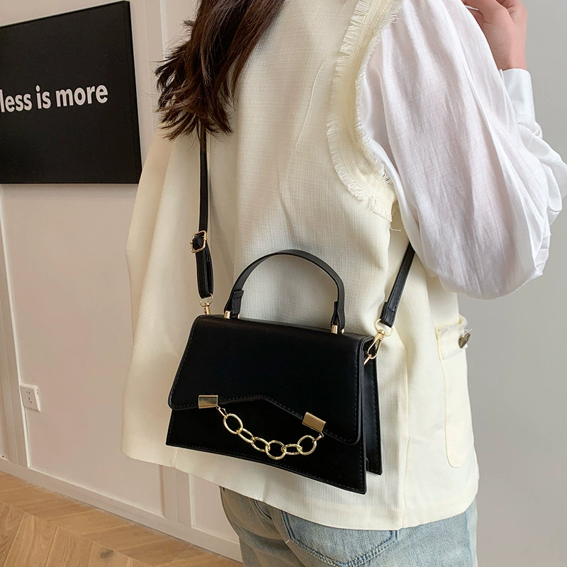 Ретро сумка через плечо, ручная модная с цепочкой