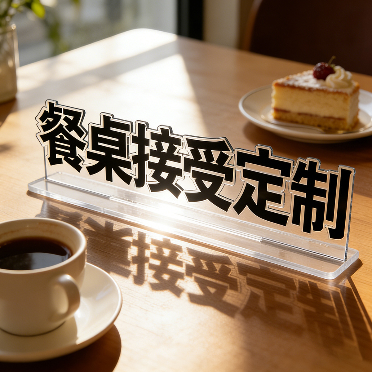 Acrylic Standee Company Logo, Special-Shaped Beauty Salon Display Sign, Hotel Tabletop Display, Cross-Border Products